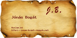 Jónás Bogát névjegykártya
